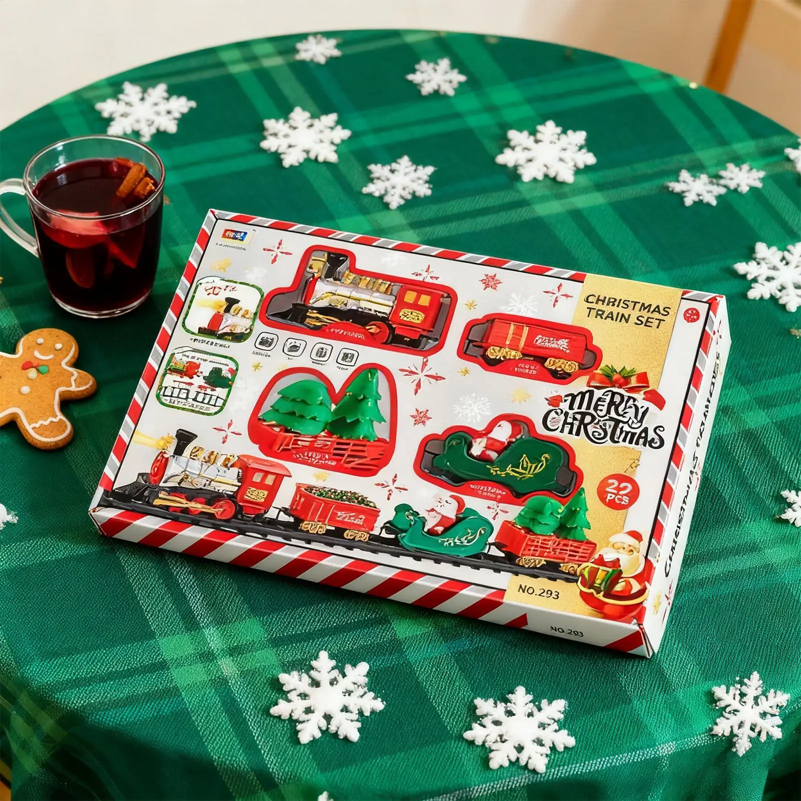 Christmas Train With Light And Sound Assembly Track Sound And Light Christmas Electric Train Track Set For Birthday Boy Girl