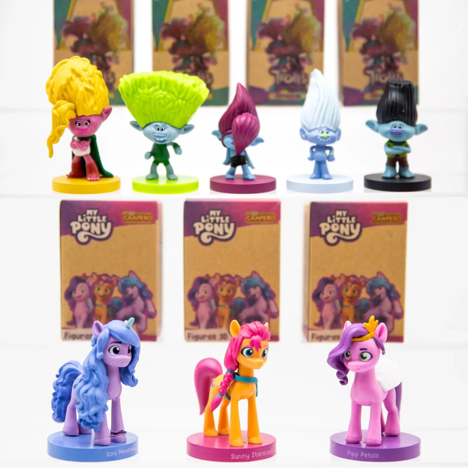 

Фигурки аниме My Little Pony Izzy Moonbow Sonny Starscout Pipp Лепестки Тролли Poppy Branch Floyd Слепая коробка Игрушки Подарки для детей