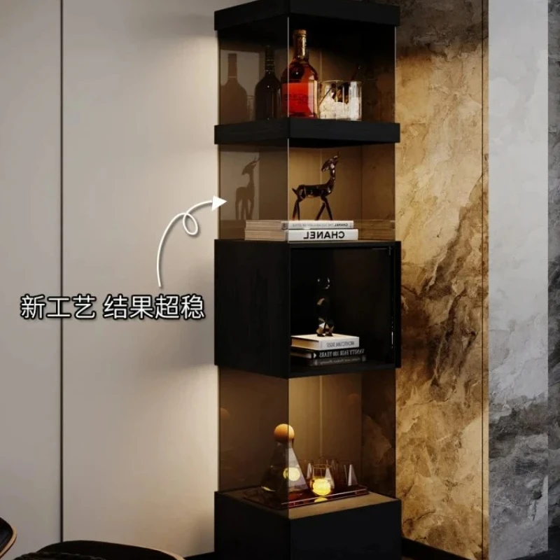 X-S Glass corner cabinet  minimalist wine cabinet Living room premium corner cabinet HG