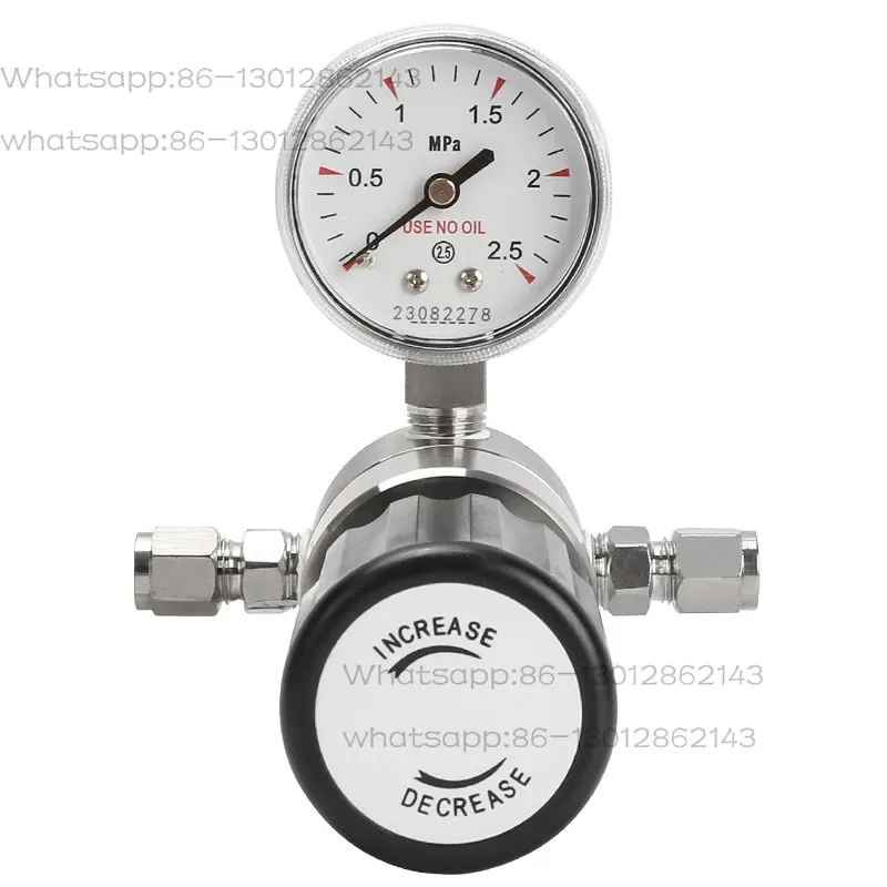 Laboratory special 316L stainless steel 2-stage nitrogen oxygen pressure reducing valve pressure reducer
