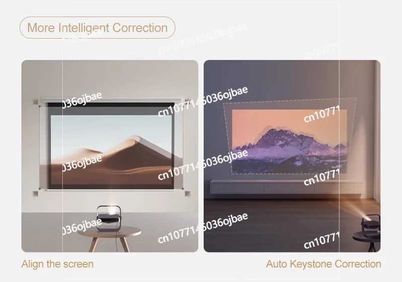 Bedroom Screen Mirror, Portable Z7X High Brightness Projector 1080P Full High Definition Intelligent, Desktop Ornament