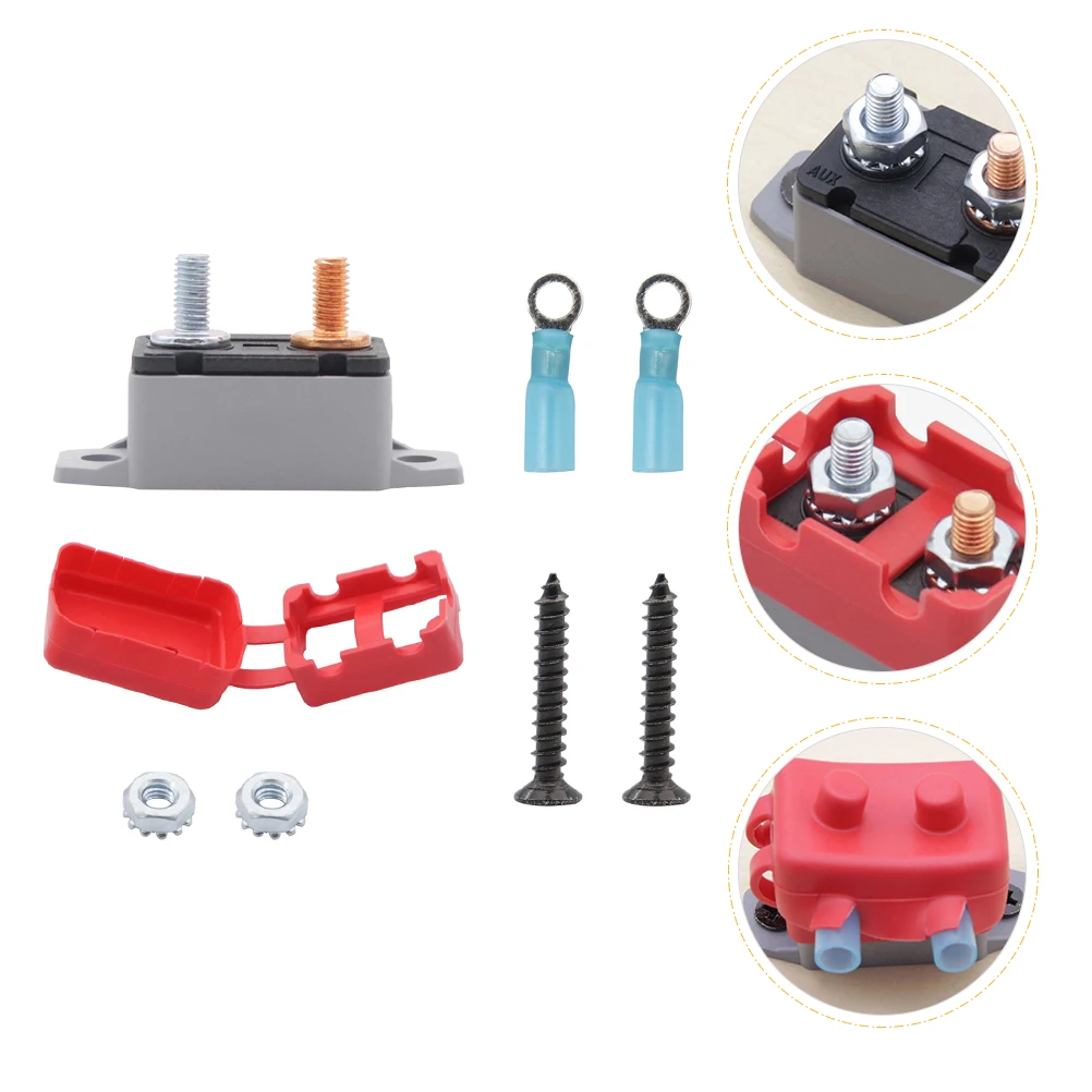 

Manually Reset Circuit Breaker for Vehicle DC Boat 20A 12V/24V Stud Part Copper Car