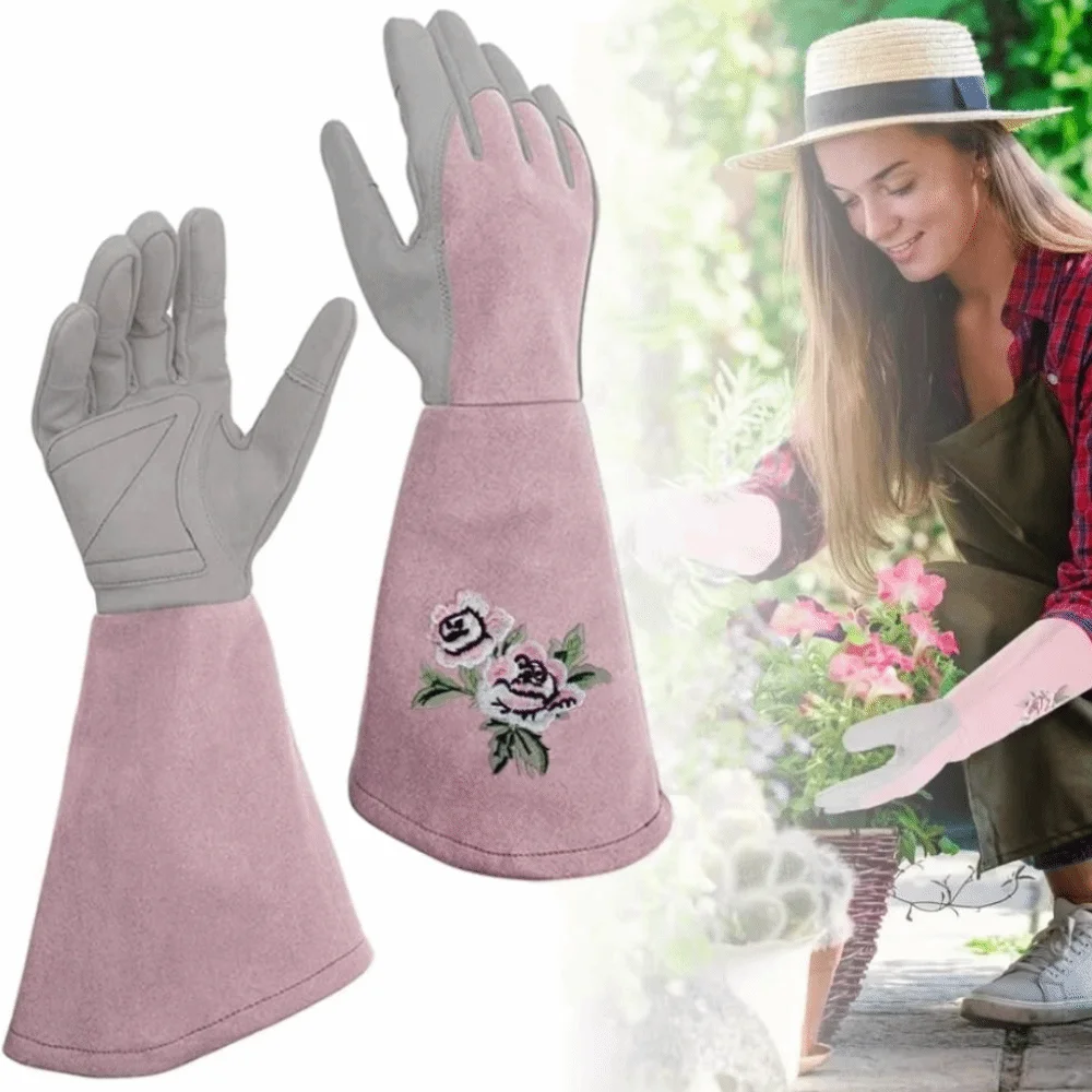 Waterproof Gardening Gloves Durable Breathable Pruning Gloves Long Sleeves Safety Sting-Resistant Planting Gloves Yard Work