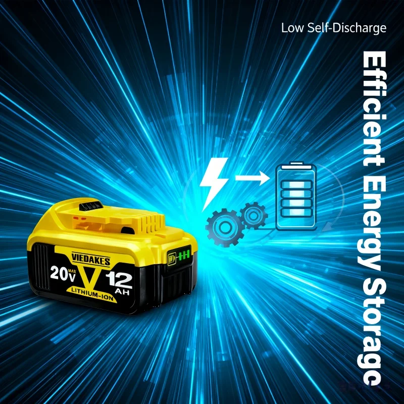 

For Dewalt 18V/20 Volt MAX DCB200 Lithium Battery Replacement 18V DCB203 DCB184 DCB182 180 DCB181 DCB182 DCB201 with Charger
