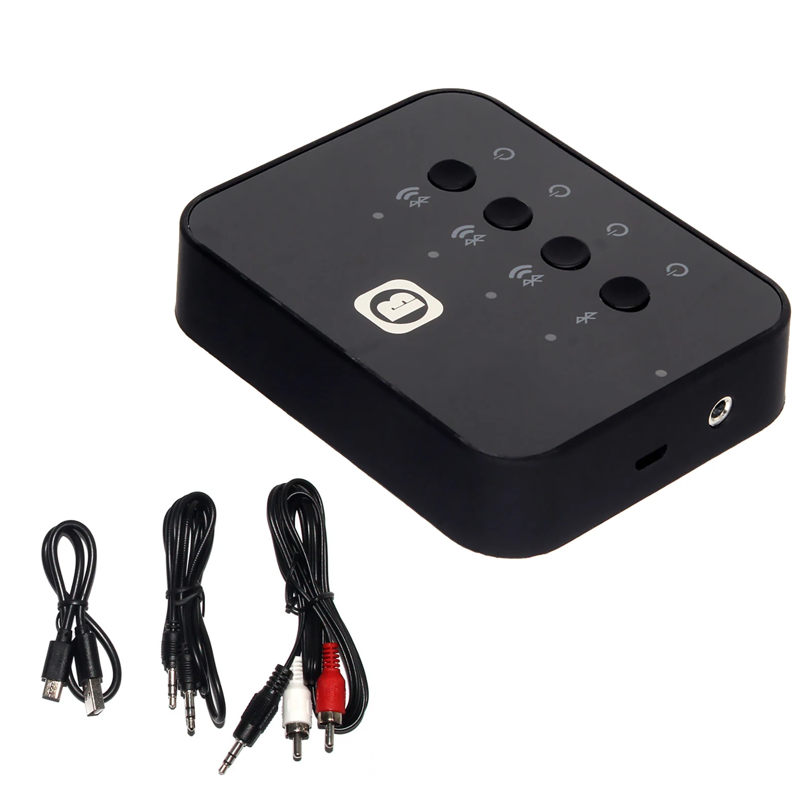 Imagem -02 - Stereo Lançador Splitter Adaptador Dispositivo Transmissor de Música Compartilhamento de Áudio Switcher para tv Fones de Ouvido dc 5v 13 Bluetooth 4.0