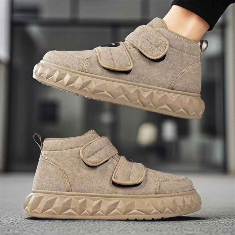 

Мужская обувь из хлопка, зима 2024, новая мода, супер популярные универсальные водонепроницаемые и противоскользящие зимние ботинки на толстой подошве