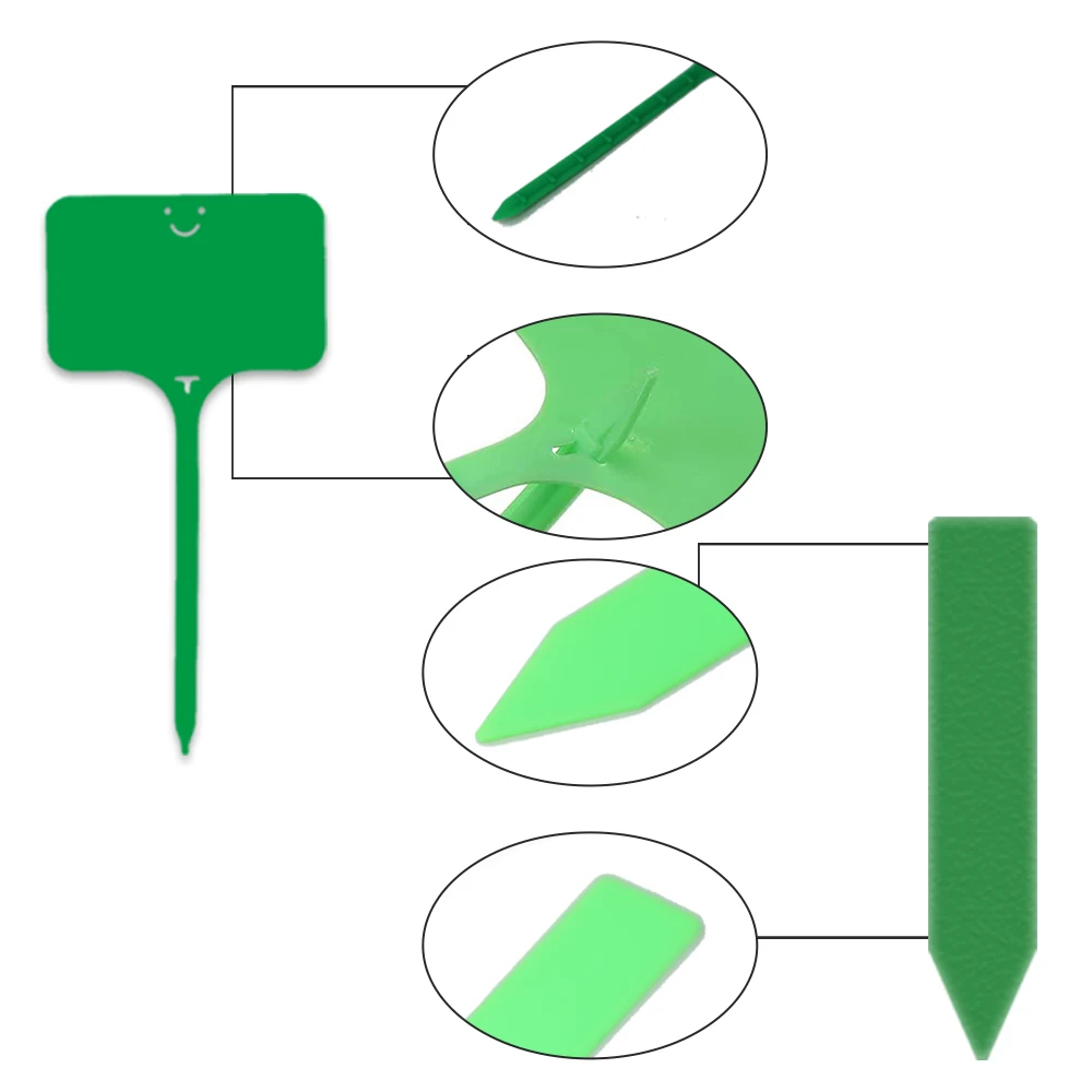 Ogrodowe plastikowe etykiety do roślin wodoodporne kwiaty warzywa zapisywalne karty wielokrotnego użytku sadzonka Bonsai wyróżniający znak 10-1000