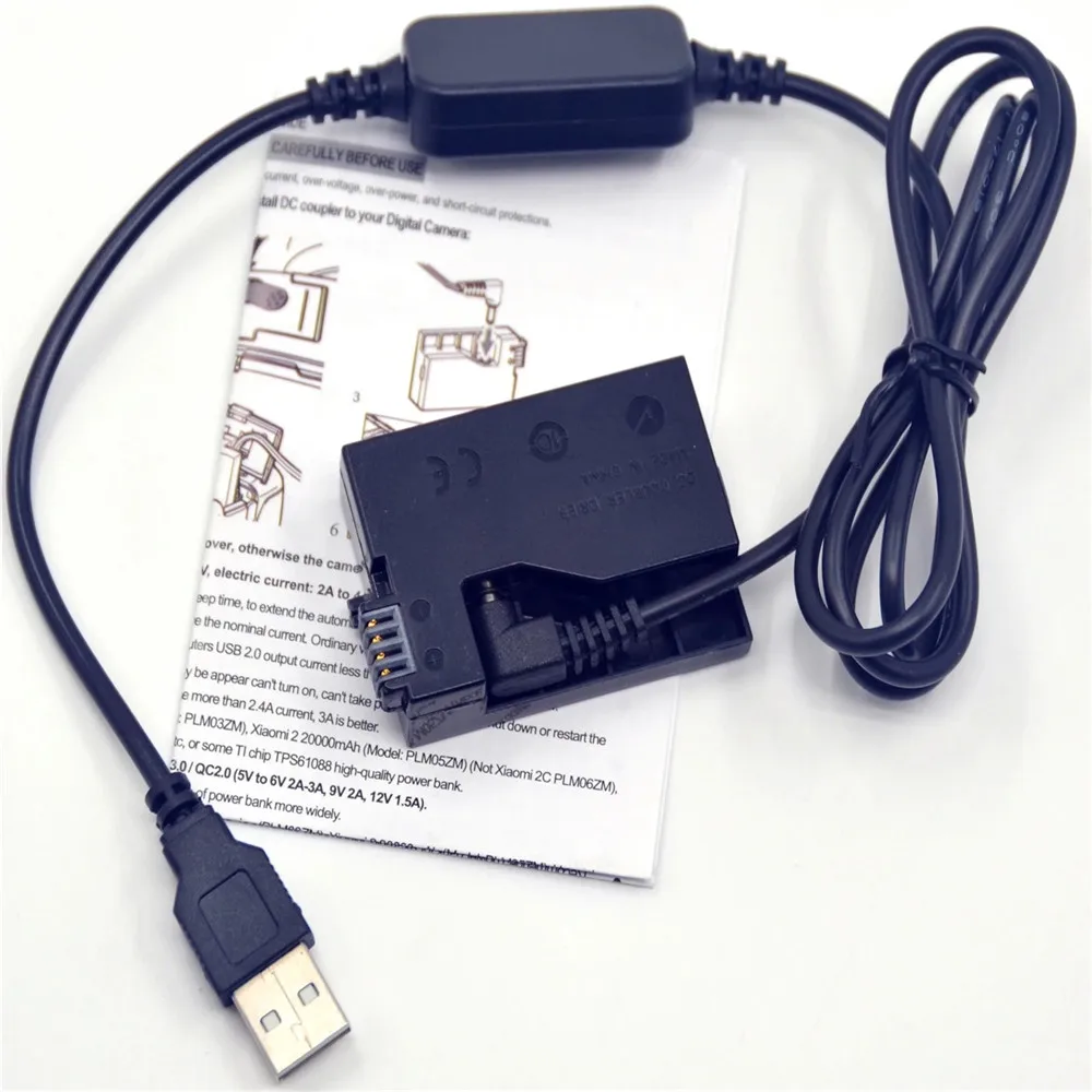 5V Adapter przewód zasilający USB + DR-E8 LP-E8 fałszywy akumulator do aparatów Canon EOS Rebel T2i T3i T4i T5i 550D 600D 650D 700D pocałunek X4 X5