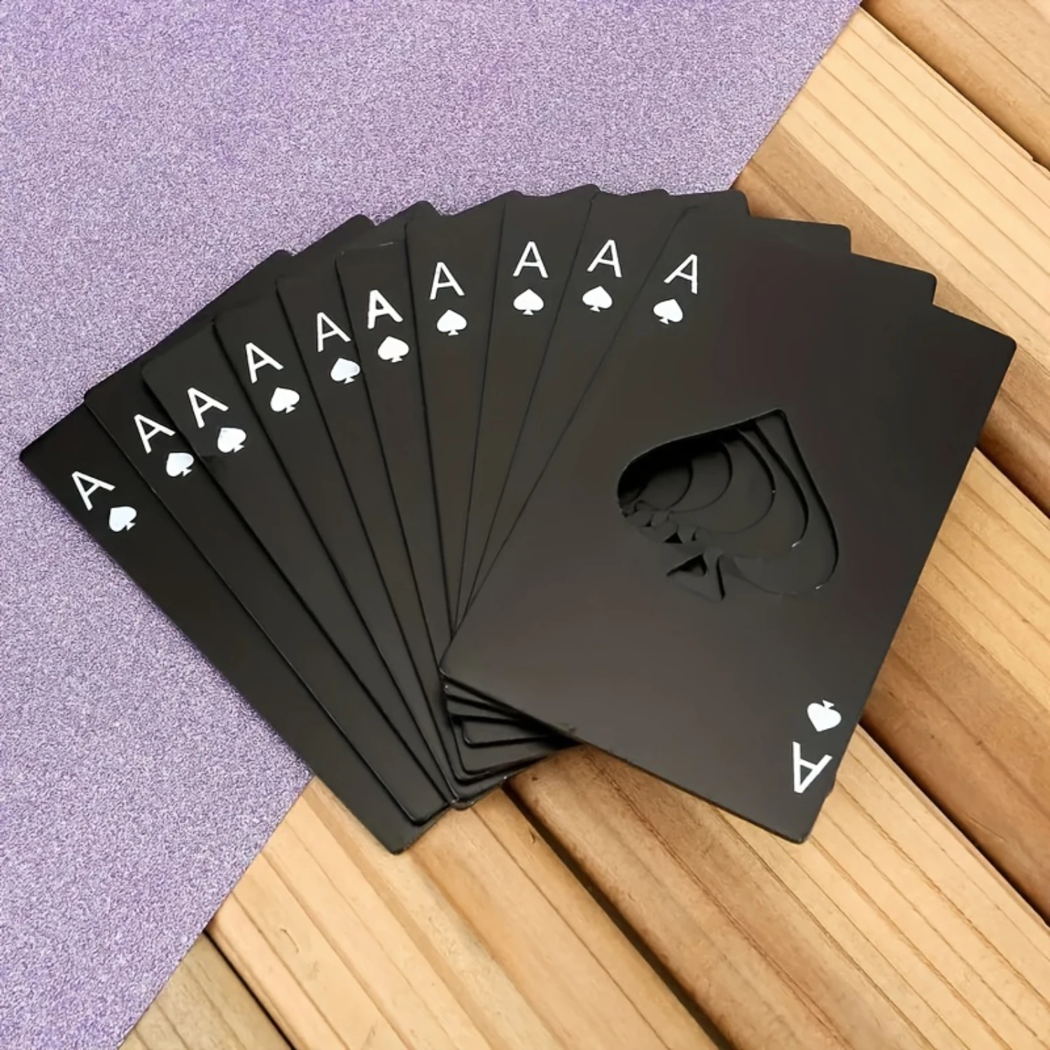 12pcs Creative poker card shaped spade a credit card style bottle opener stainless steel beer bottle opener  opener tool
