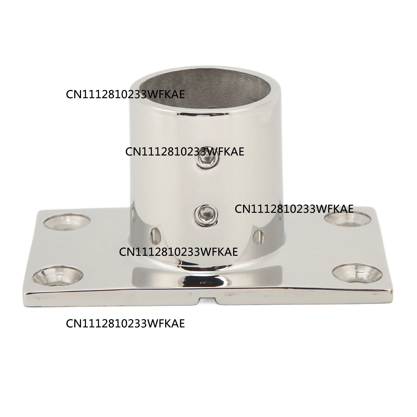 Boat Handrail Fitting Rectangular Base 90° Silver Rugged Rustproof Boat Deck Handrail Rectangular Base for Boat Marine Yacht