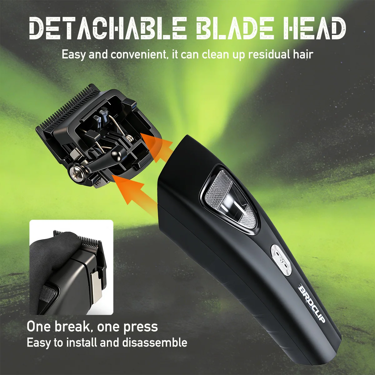 Professional Electric Hair Clipper Hair Trimmer Brushless Motor 7500RPM DLC Blade Electric Shaver 8000RPM DC Motor BRDCLIP Shop
