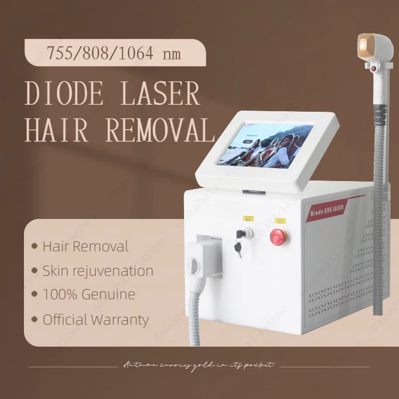 

Portable Diode Hair Removal Laser 755nm 808nm 1064nm Wavelength Machine Cooling Head Painless Epilator Facial Body