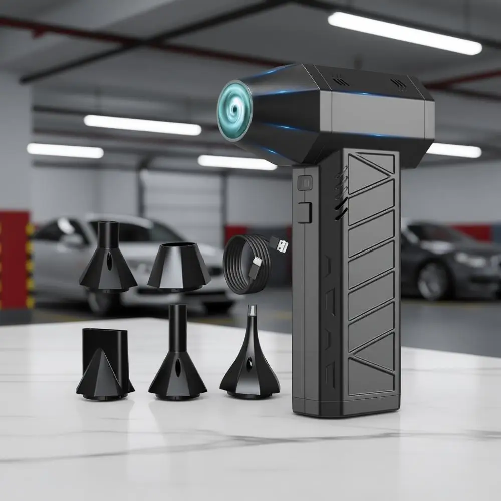 

Мощный беспроводной перезаряжаемый воздуходув с 4-ступенчатой регулировкой и LED-подсветкой для компьютера, клавиатуры, автомобиля, использования на улице