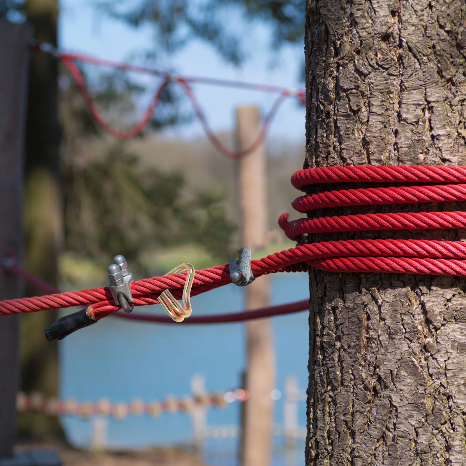 4 crochets de fixation de cargaison en métal, crochets à cliquet épaissis, double crochet en J, sangle de fixation pour moto, vélo, scooter, remplacement en plein air
