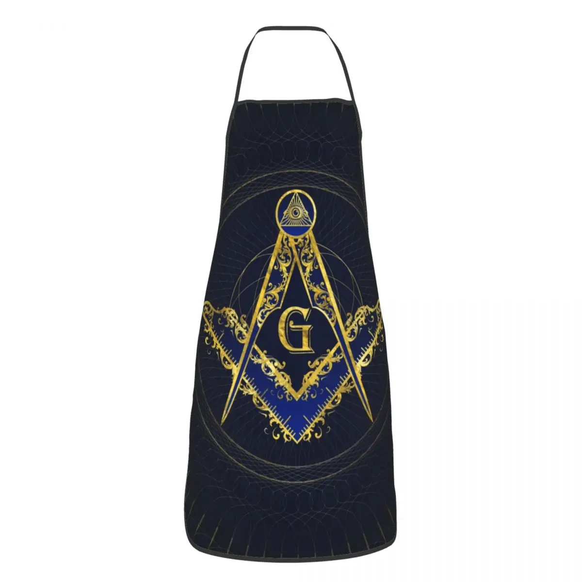 Custom Bib Freemasonry Masonic Symbol Apron for Men Women Unisex Adult Chef Kitchen Cooking Freemason Tablier Cuisine Baking