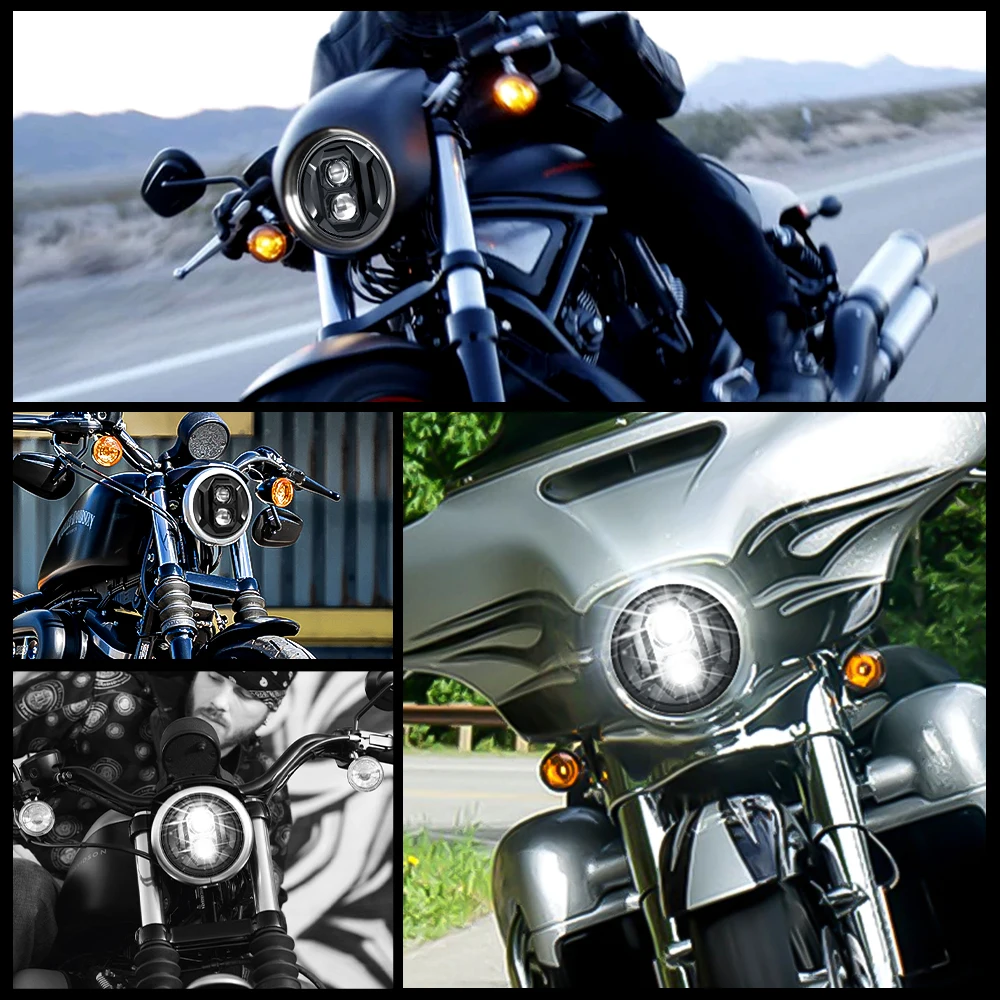 Luces Led Para Autos 7-дюймовая светодиодная фара для мотоцикла Har-ley Davidson 12 В для мотоцикла Jeep Jk