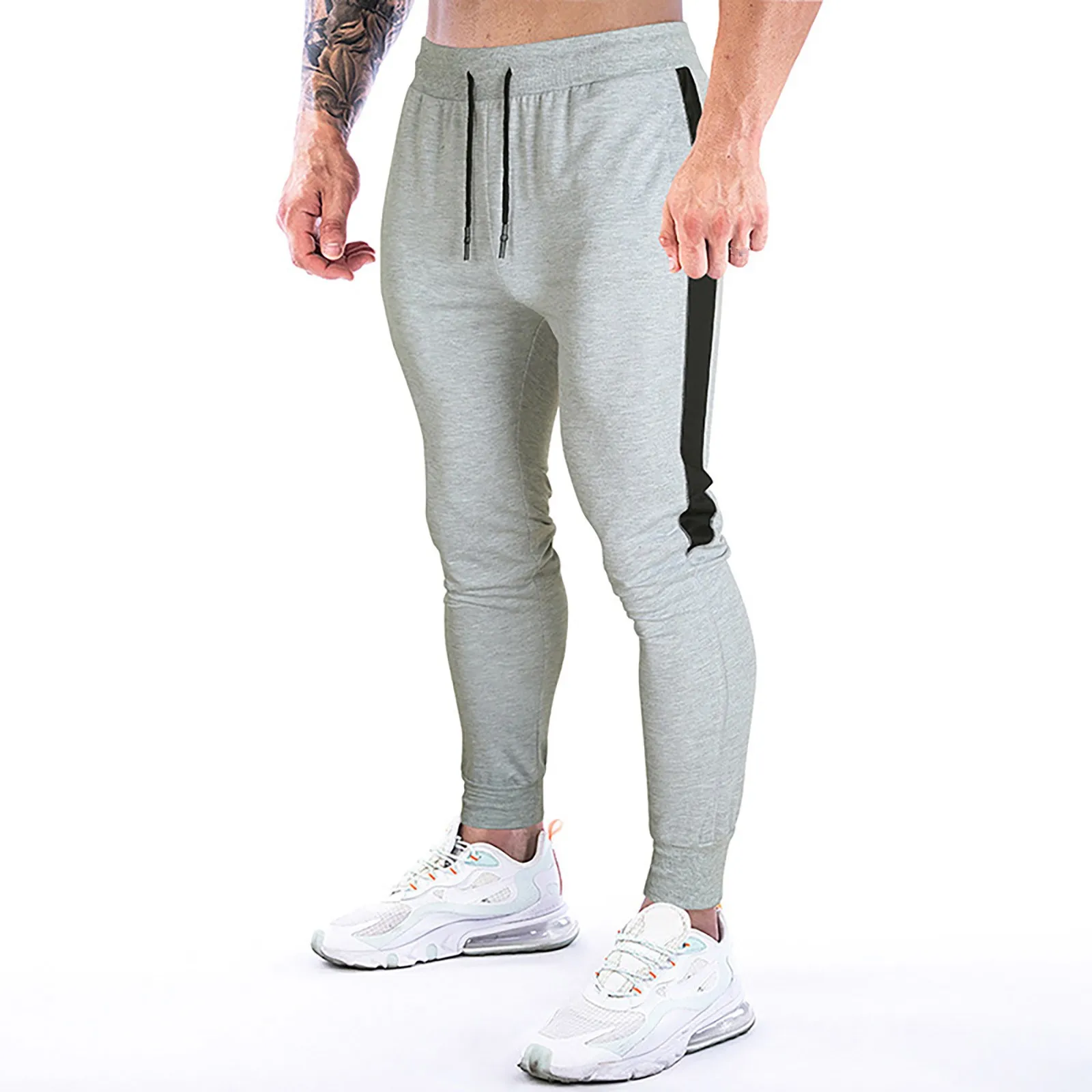 

Men Pants Sports Fitness Joggers Sweatpants Fashion Men's Clothing Drawstring Casual Pants Gym Running Training Trousers