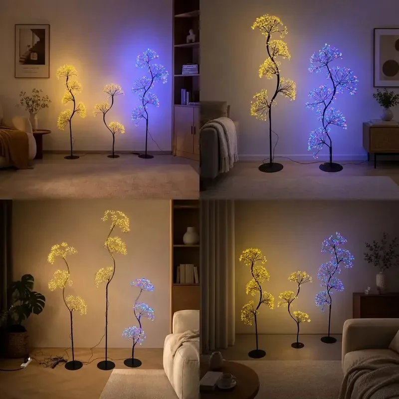 Flashing Christmas Fairy Tree Lights Bonsai Lights Outdoor and Interior Decoration LED Rechargeable Night Lights
