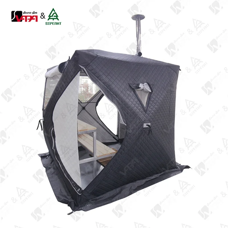 Winter Thickened Waterproof Portable Outdoor Sauna Tent Accessory With Sauna Stove For Camping Backyard