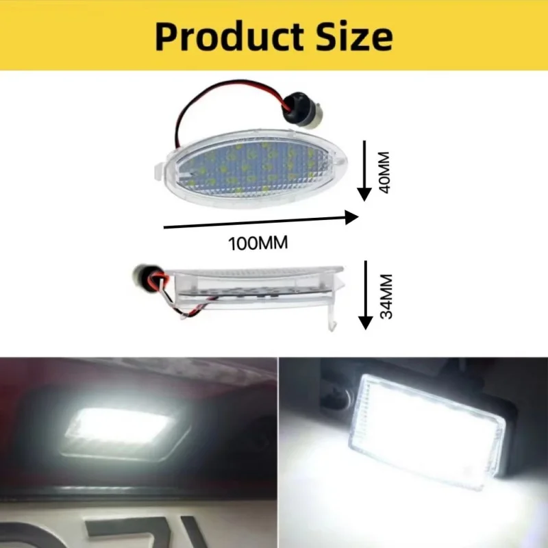 2PCS Canbus Car LED License Plate Number Light For Opel Astra F Corsa B Vectra Omega Zafira Agila Tigra car accessories interior