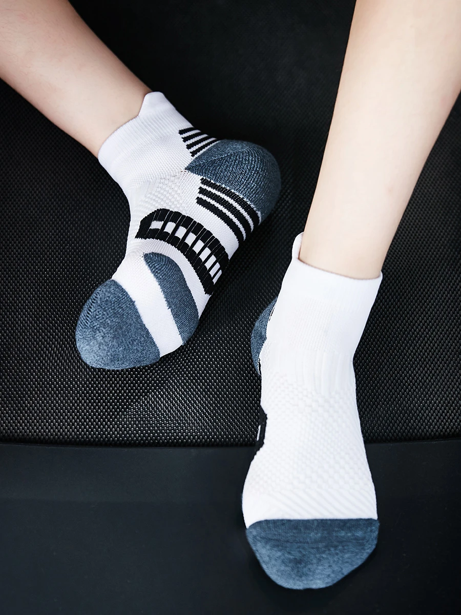 

3Pair Professional Fitness Sports Socks Towel Bottom Non-Slip Running Socks Men Women Short Quick-Drying Basketball Training Sox