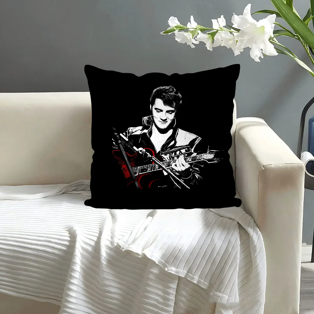 Singer E-Elvies Pillow Case  Cartoon Sofa Decorative Home Double-sided Printing Short Plush Cute Cushion Cover