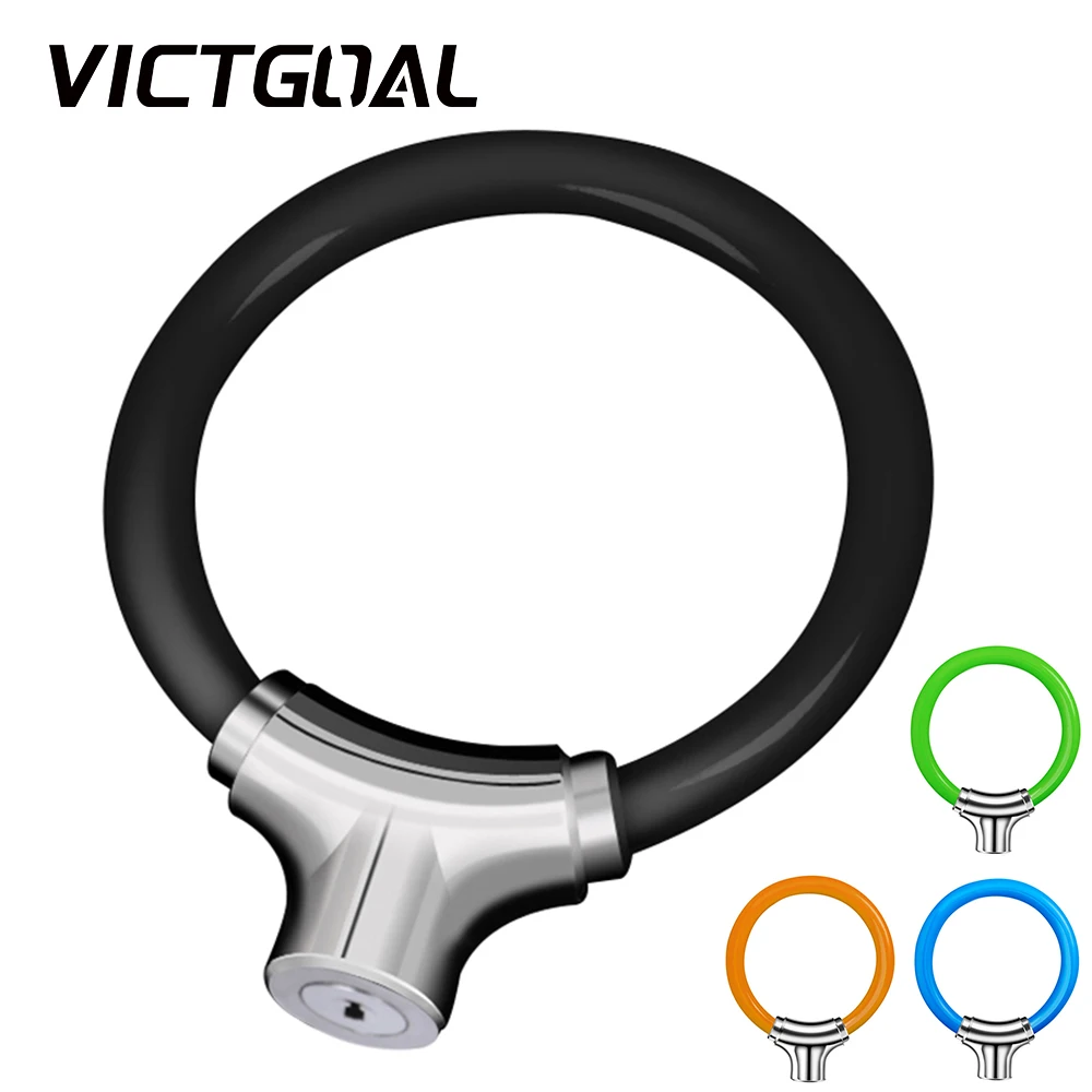 VICTGOAL Bike Accessories Anti Theft Bicycle Lock Cable Unbreakable Portable Bike Lock with 2 Keys Security Bicycle Accessories