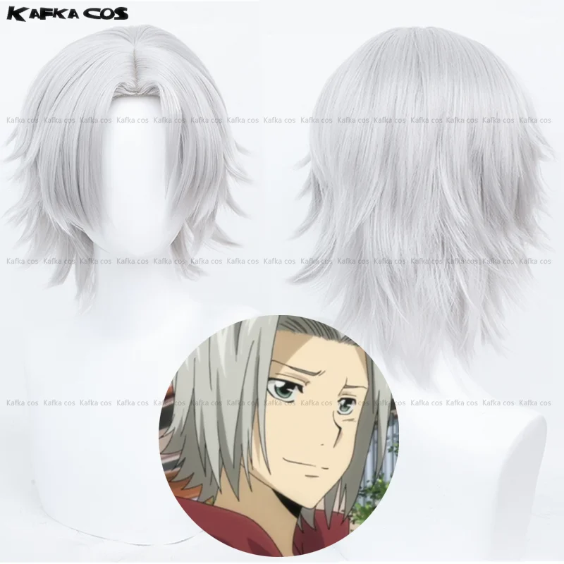 Anime Hayato Gokudera Cosplay Pruik Wit Haar Hayato Maagd Cosplay Synthetisch Haar Voor Halloween Accessoires Props