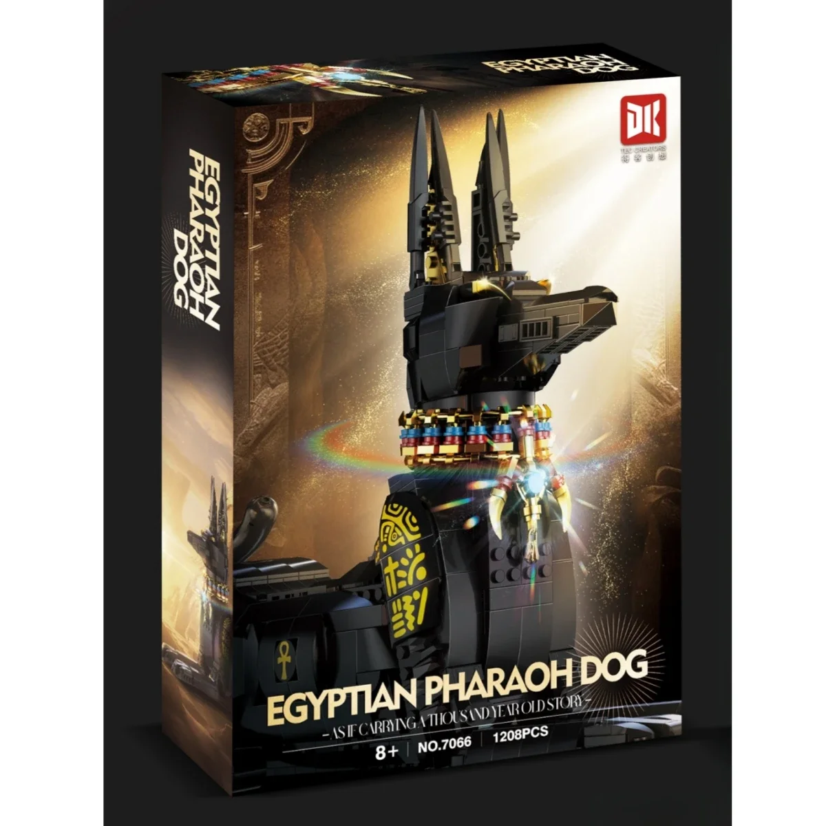 1208PCS Mechanische Farao Hond Bouwstenen Kit DIY Assemblage Technische Dieren Bricks Model Dier Speelgoed Verjaardagscadeau Voor Kid