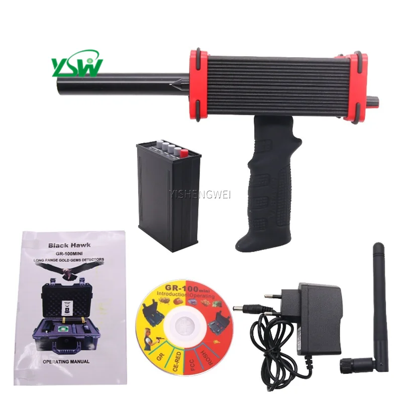 Mini GR-100 Red Long Range Gold Detector Underground Gold Silver Gem Diamond Metal Detector