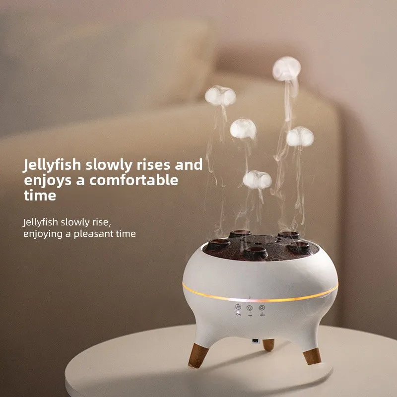 Colorful Gradient Ambient Nihgt Lights 2-speed Timed Kinetic Jellyfish Air Humidifiers Large Capacity Water Tank Aroma Diffusers