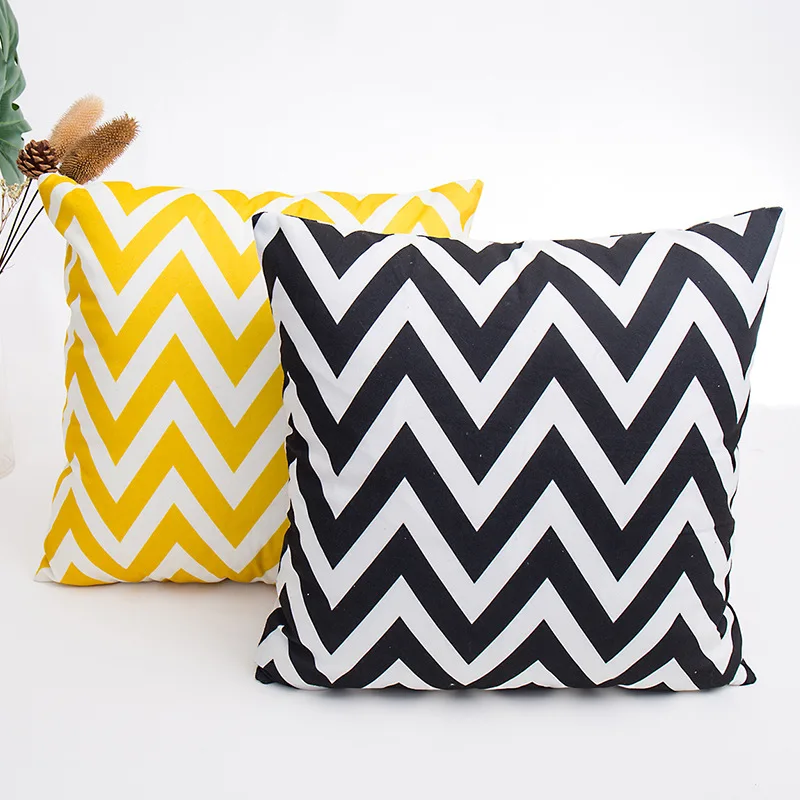 American Style Geometric Printed Cushion Cover Printed Pillowcase Living Room Sofa Bedside Throw Pillow Cover 45x45cm Home