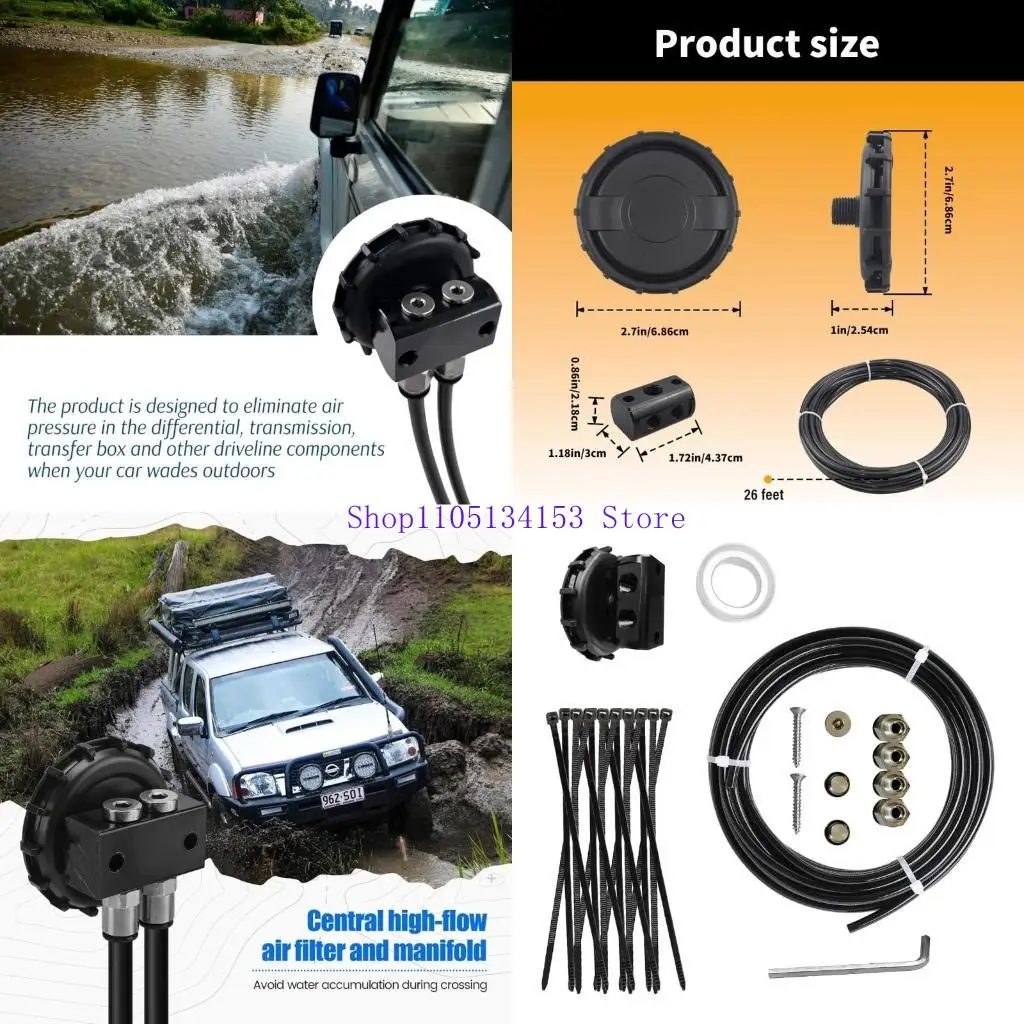 hg89 Drivetrain Air Pressure Release Kit, Transmission Air Pressure Equalizers with Complete Accessories Suitable for 170112