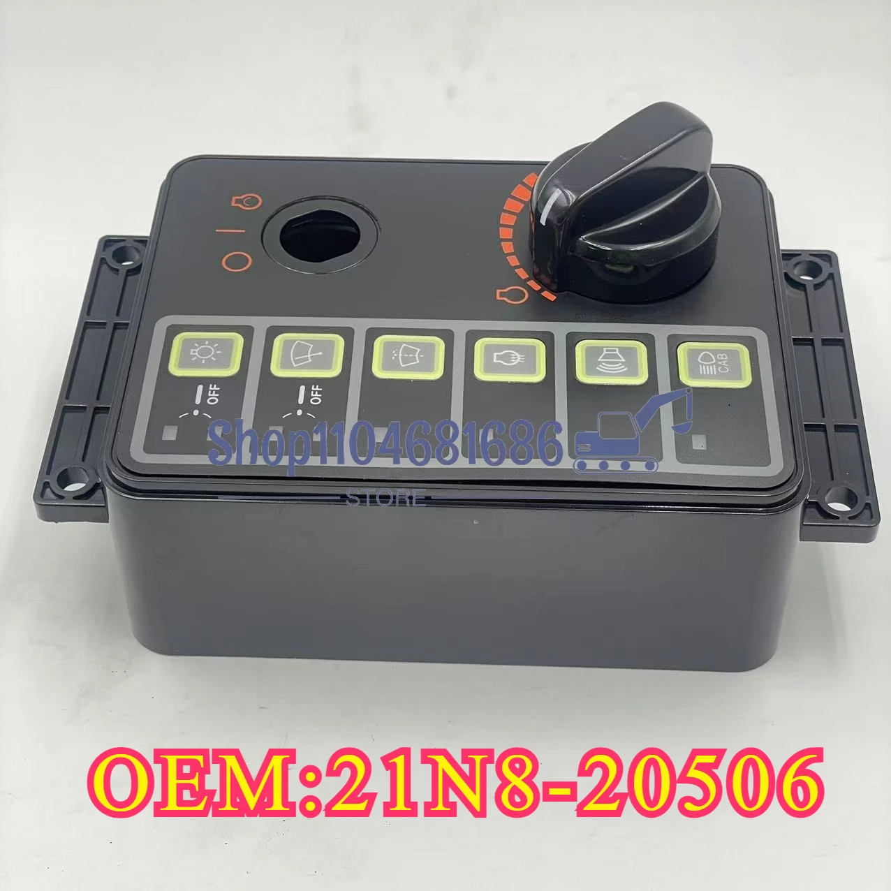 

21N820506 R130/150/225/215/80-7 Excavator Throttle Knob Controller Switch Assembly Fit for Hyundai New Style OE:21N8-20506