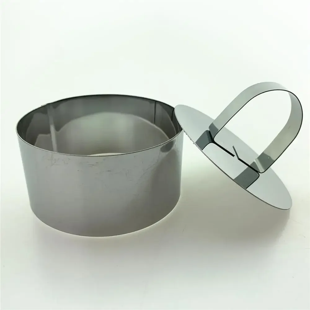 3 Inch Stainless Steel Mousse Ring Round Center Square Flower Vegetable Cut Mini Baking Cheesecake Cookie Mold