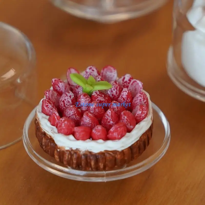 090B Realistic Clear Dessert Serving Stand With Elevated Base Cake Pastry