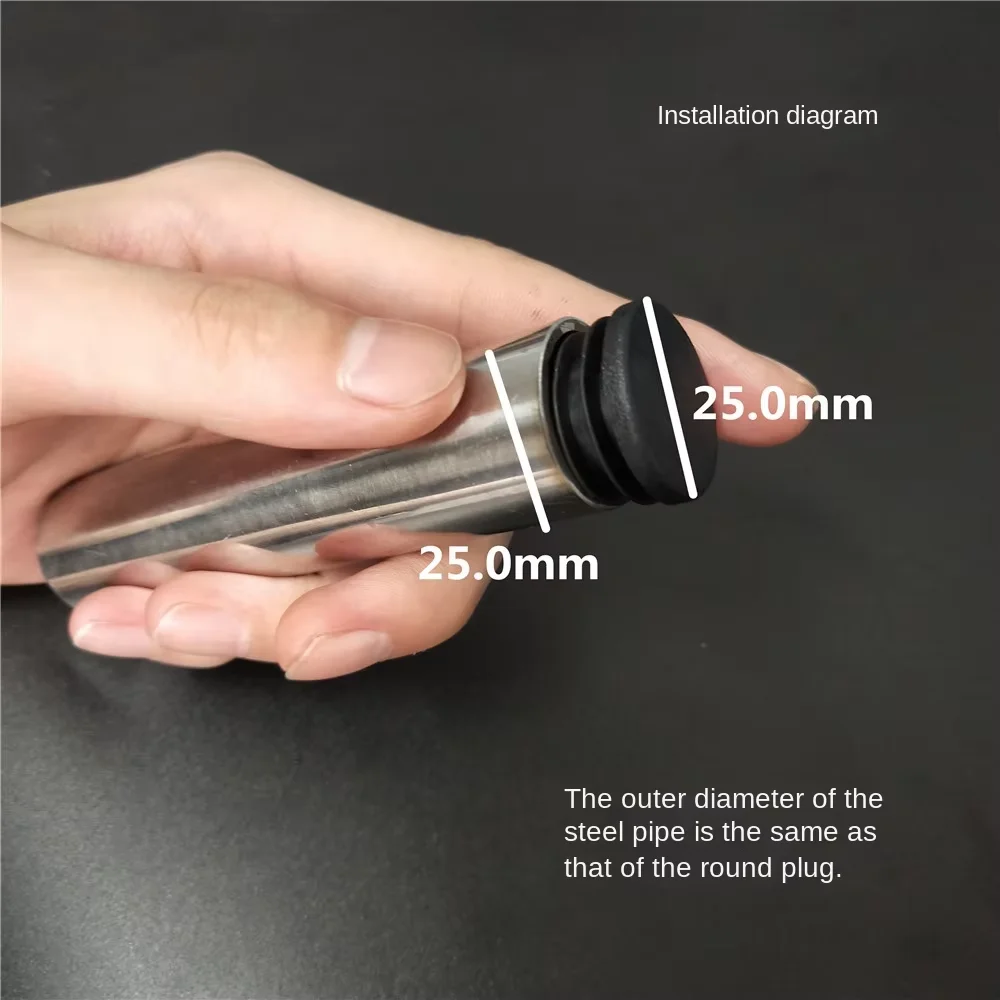 Plastic Black Round Pipe Plug 12~100mm Tube End Cap Dust Cover Protector Pads Leveling Feet Furniture Accessories image 6