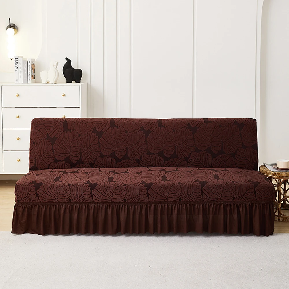 Juste de canapé à grille à bulles hautement élastique avec ourlet de jupe, housse de canapé élastique sans bras pliante simple, toutes saisons, décoration d'intérieur