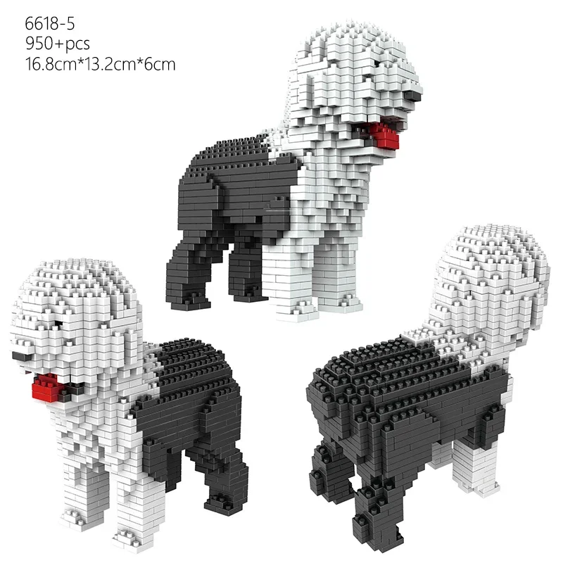 สัตว์น่ารักสุนัข Micro Diamond Building Block น่ารักลูกสุนัข Corgi Husky Schnauzer Dachshund Collie Poodle Nanobricks ของเล่น