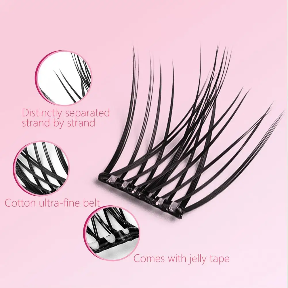 120 Clusters False Eyelashes Comic Lower Lash Extension Clusters Natural Self Adhesive False Eyelashes Reusable Eye Makeup Tool