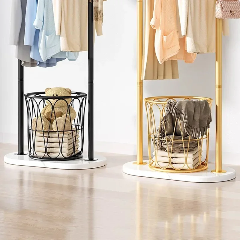 Bedroom Hanger Gold Clothing Rack Storage Coat Jacket Shoes Metal Rack Standing Shelf Colgadores De Ropa Hallway Furniture