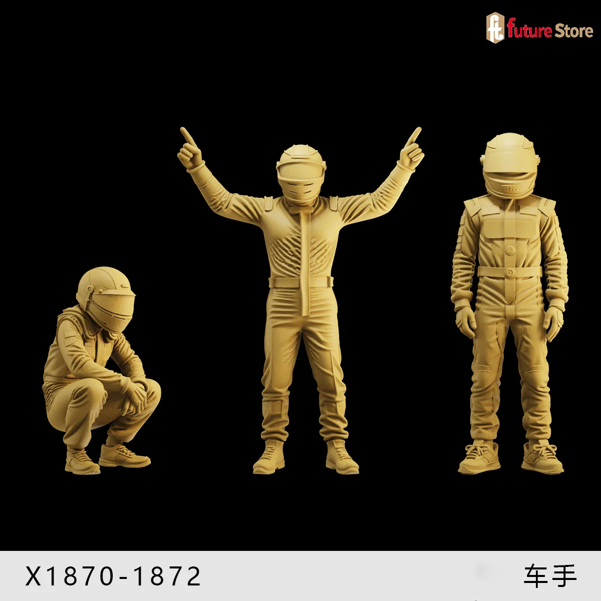 

3D Print Miniature 1/64 1/43 1/35 Racer Celebrate Think Standing posture Figure Model Scene Mini Dolls Figurine Props