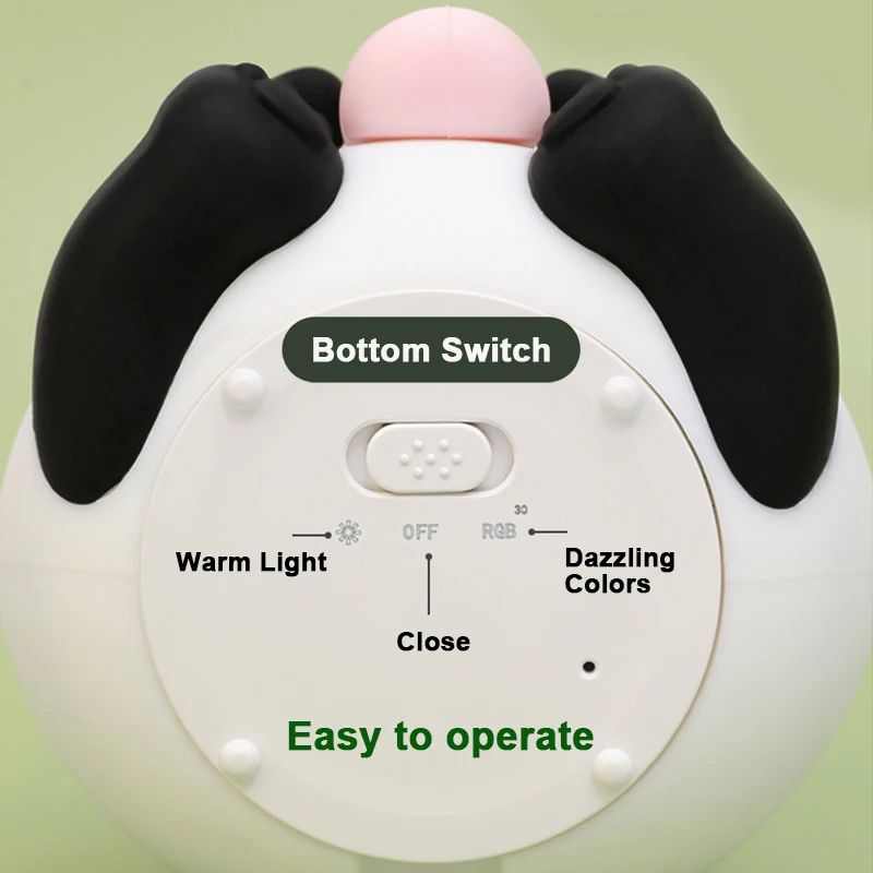 Imagem -03 - Panda Led Lamp For Children Bedroom Night Light Mini Abajur de Cabeceira Rgb Sensor Mood Light Kids Room Decor Baby Gift