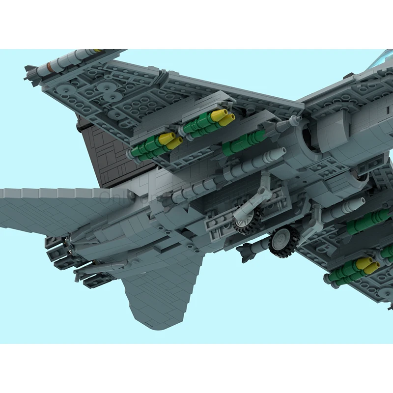 Exquisite MOC technology modular DIY assembly set military model F/A-18B Hornet multi-purpose fighter building block toy
