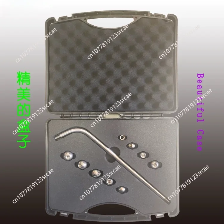 Saxophone bent blowpipe dent and deformation repair: Shaping tools: 8 round balls + 1 oval ball