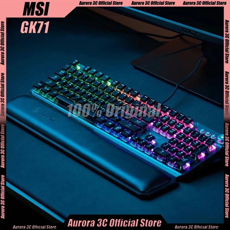 

Msi Gk71 Mechanical Keyboard Gaming Keyboard Wired Keyboard Single Mode Aluminium 104keys With Hand Rest Rgb Esports Keyboards