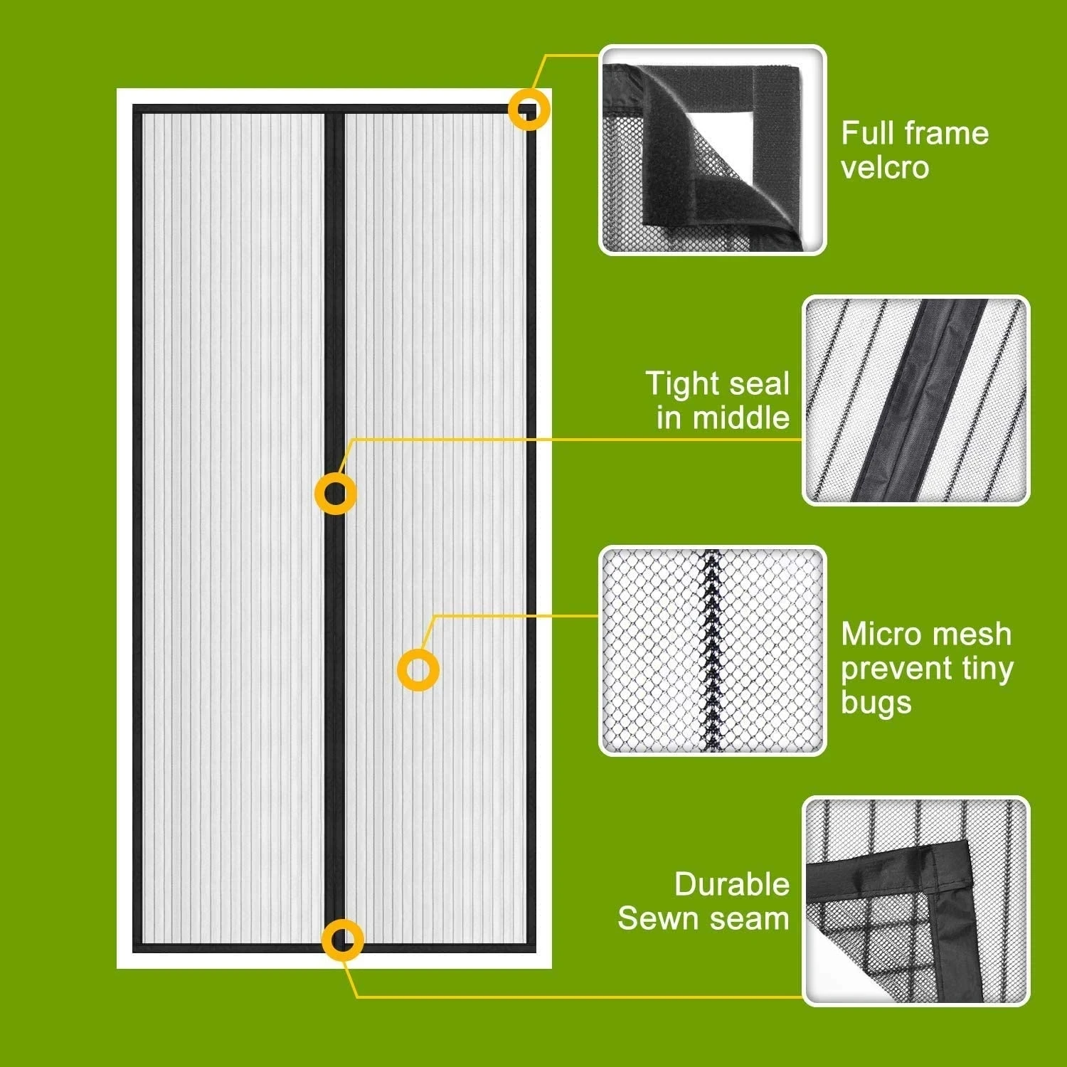 Schermo magnetico rinforzato porta tenda rete Anti insetto zanzariera zanzariera rete divisore parete pieghevole schermo