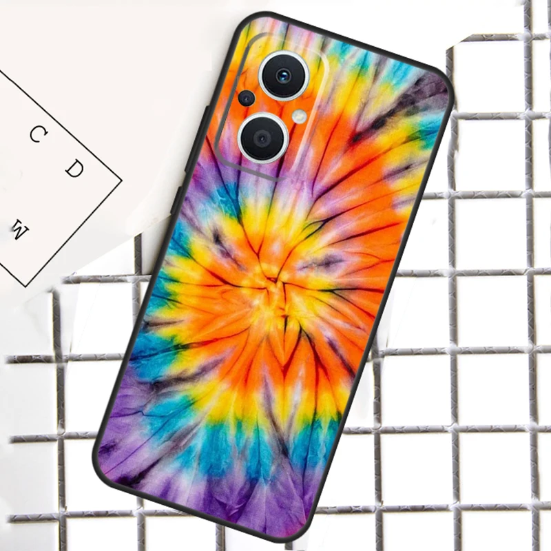 Rainbow Spiral Tie Dye Case For OPPO Reno 8T 4Z 5Z 4 5 6 8 7 Lite 10 Pro OPPO Find X6 X5 Pro X2 Lite X3 Neo Cover