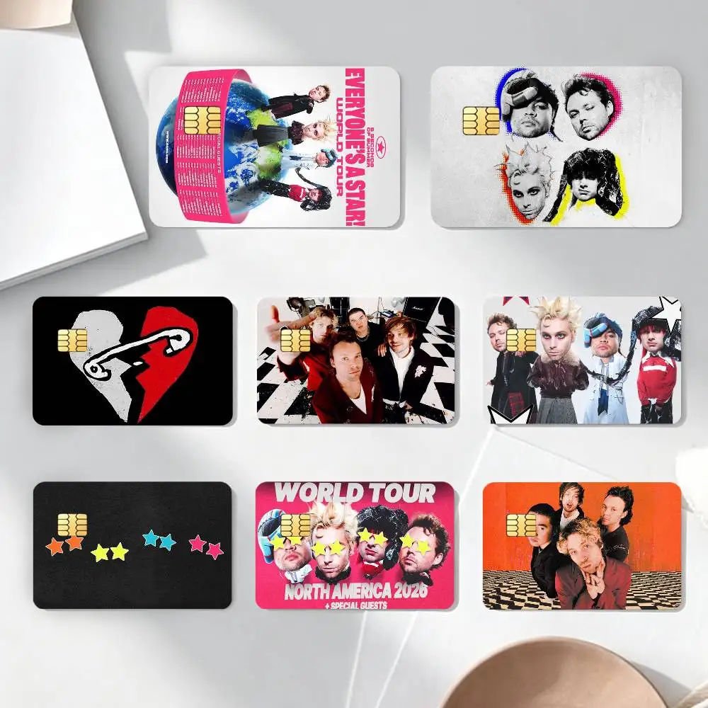Band 5 Seconds of S-Summer 50s Credit Card HD Stickers Game Card Decal Card Matte Film Skin Small Chip Waterproof Sticker
