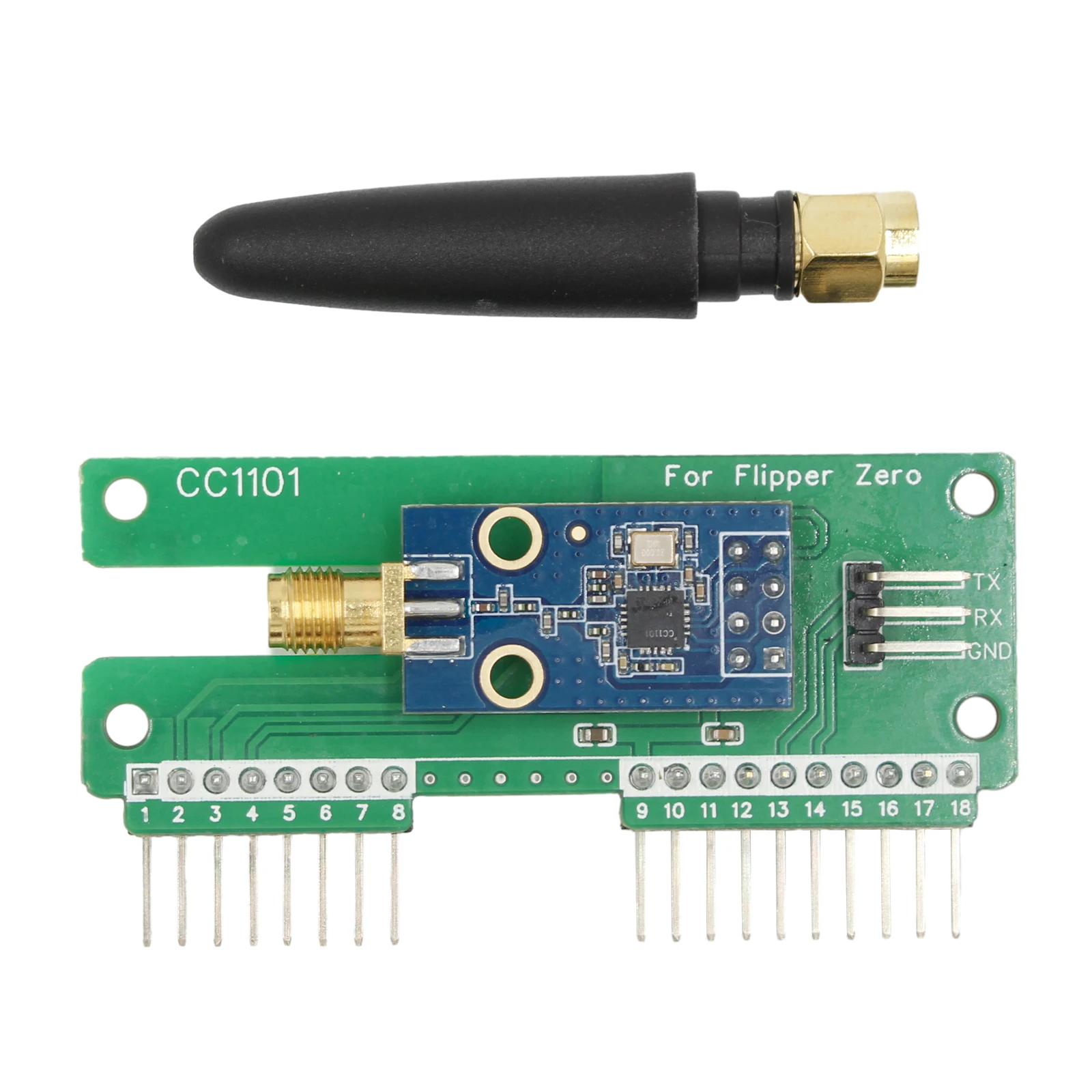 

Для Flipper Zero WiFi CC1101 433 МГц макетная плата беспроводная плата модификации Flipper Zero SubGhz GPIO 433 МГц модуль антенны